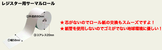 レジスター用サーマルロール